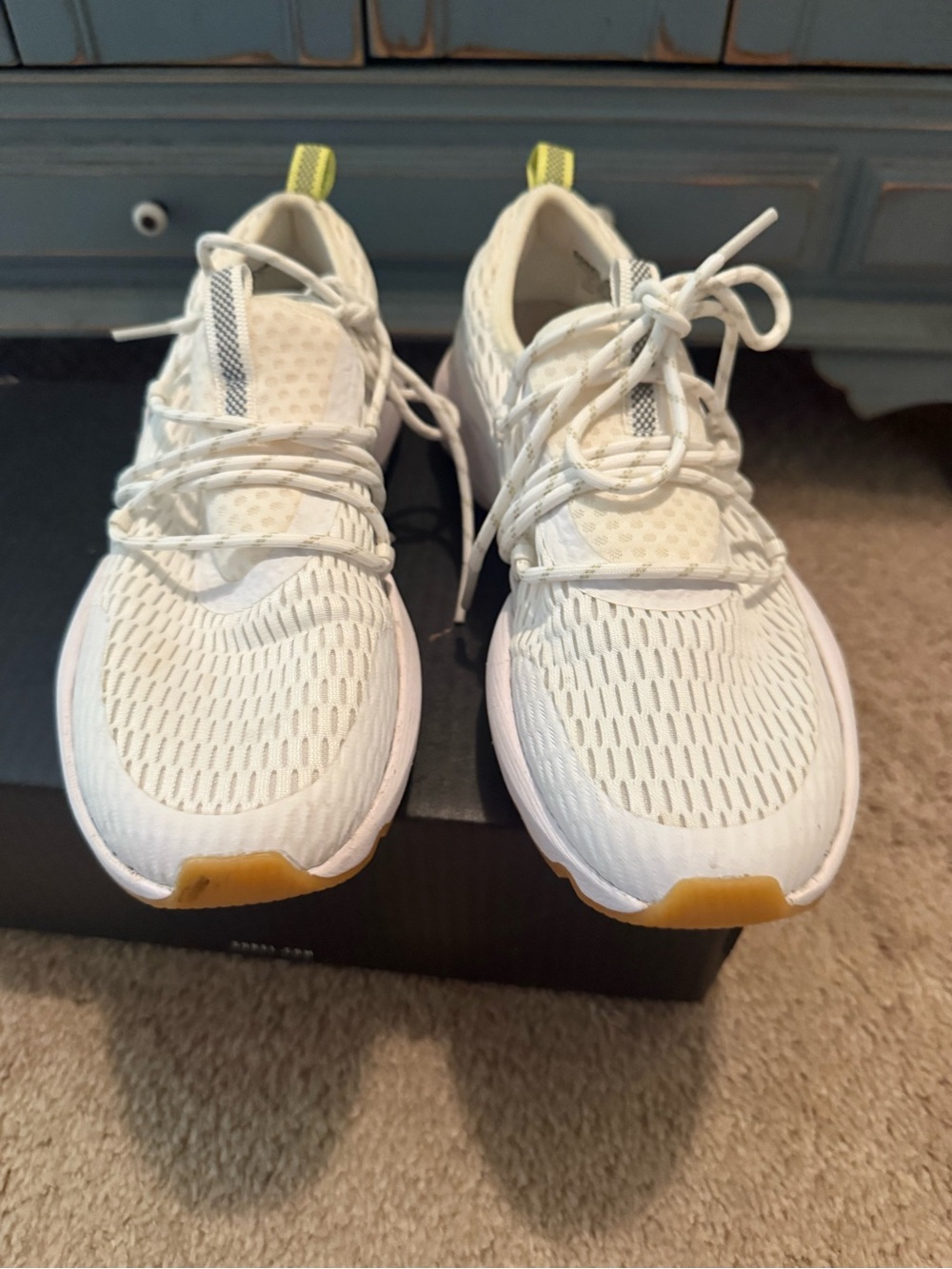 New Sorel White Kinetic Impact Sneakers Yellow 
 7.5 $228 Anthropologie shoes - Picture 8 of 15